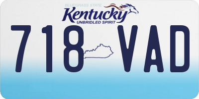 KY license plate 718VAD