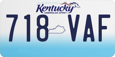 KY license plate 718VAF