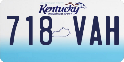 KY license plate 718VAH
