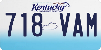 KY license plate 718VAM