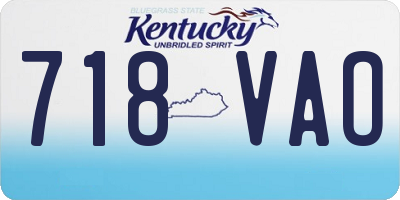 KY license plate 718VAO