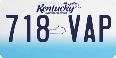 KY license plate 718VAP