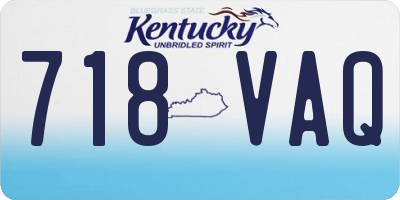 KY license plate 718VAQ