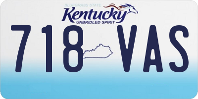 KY license plate 718VAS