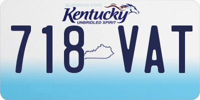 KY license plate 718VAT