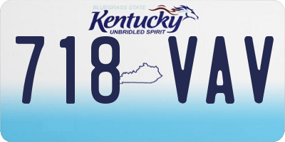 KY license plate 718VAV
