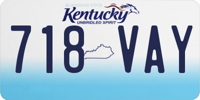 KY license plate 718VAY