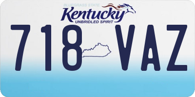 KY license plate 718VAZ