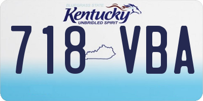 KY license plate 718VBA