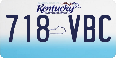 KY license plate 718VBC