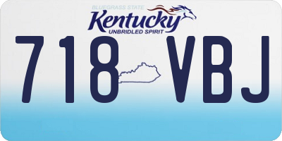 KY license plate 718VBJ
