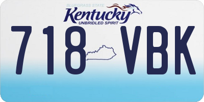 KY license plate 718VBK