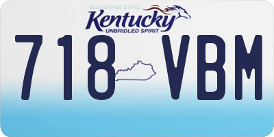 KY license plate 718VBM