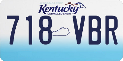 KY license plate 718VBR