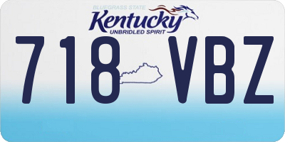 KY license plate 718VBZ