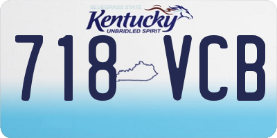 KY license plate 718VCB