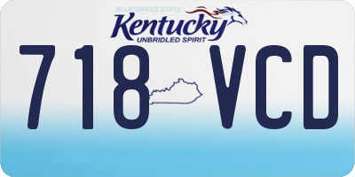 KY license plate 718VCD