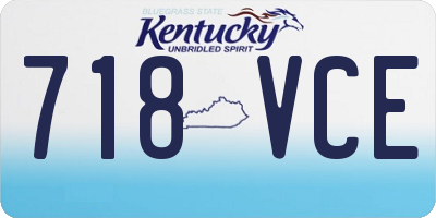 KY license plate 718VCE