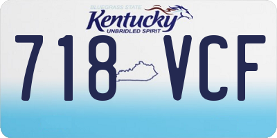 KY license plate 718VCF