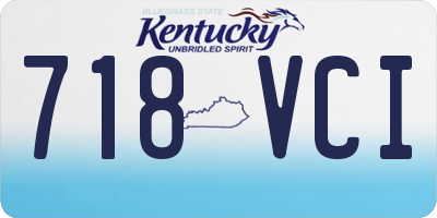 KY license plate 718VCI