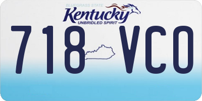 KY license plate 718VCO