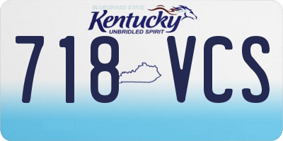 KY license plate 718VCS