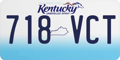 KY license plate 718VCT