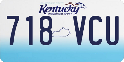 KY license plate 718VCU