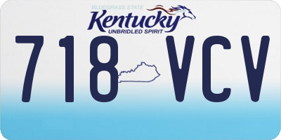 KY license plate 718VCV
