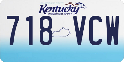 KY license plate 718VCW