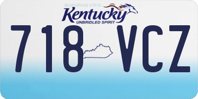 KY license plate 718VCZ