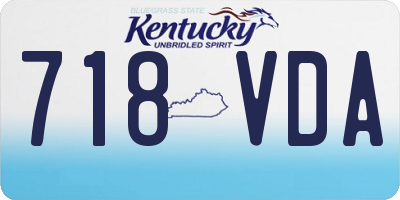 KY license plate 718VDA
