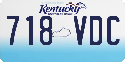 KY license plate 718VDC
