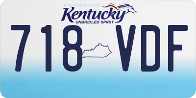 KY license plate 718VDF