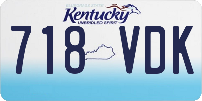 KY license plate 718VDK