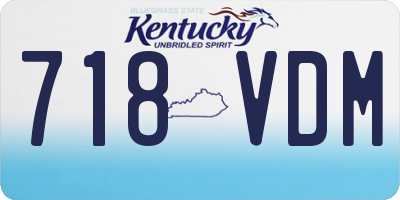 KY license plate 718VDM