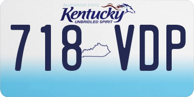 KY license plate 718VDP