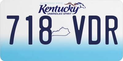KY license plate 718VDR