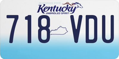 KY license plate 718VDU