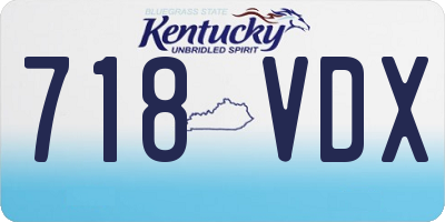 KY license plate 718VDX