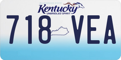 KY license plate 718VEA
