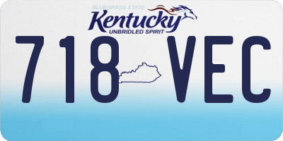KY license plate 718VEC