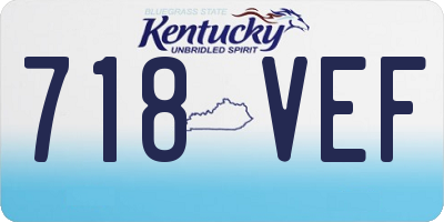 KY license plate 718VEF