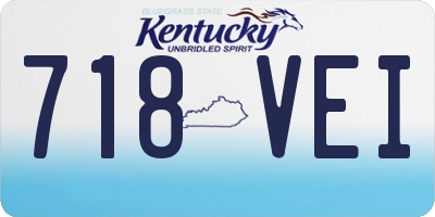 KY license plate 718VEI