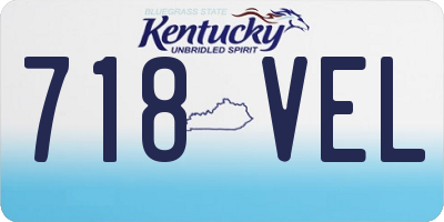 KY license plate 718VEL