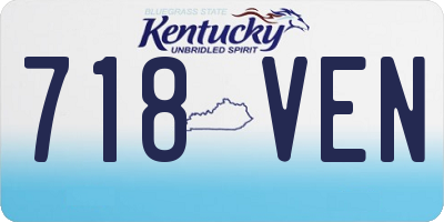 KY license plate 718VEN