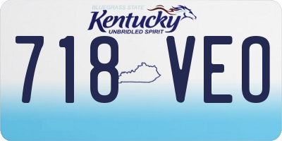 KY license plate 718VEO