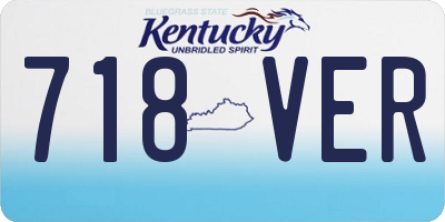 KY license plate 718VER
