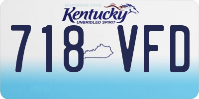 KY license plate 718VFD