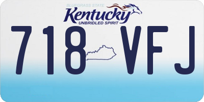 KY license plate 718VFJ